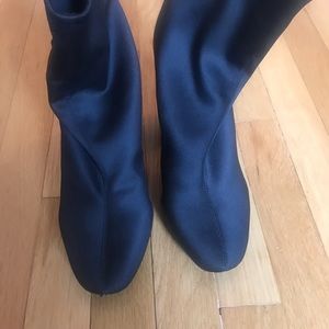 Silk black booties- worn just a handful of times